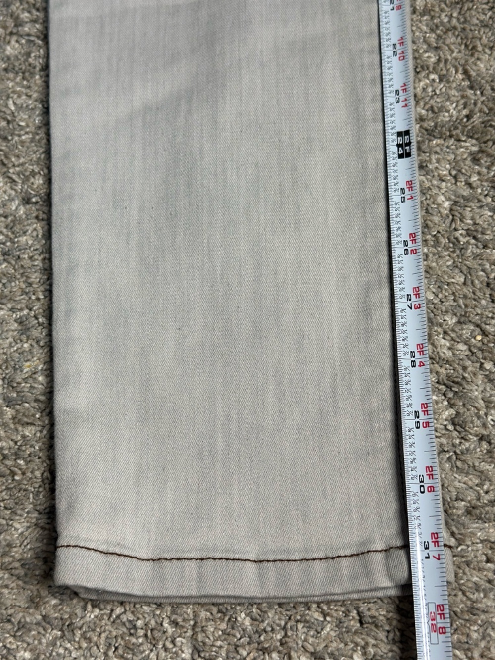 EILEEN FISHER LIGHT GRAY SKINNY JEANS 12 mid rise stretch minimalist casual - Picture 8 of 10